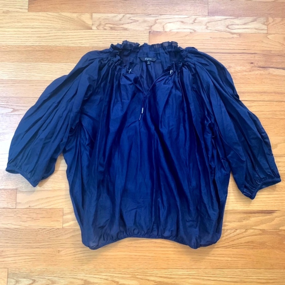 Express navy v-neck blouse